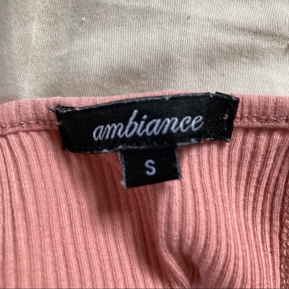 Pink Ribbed Halter Top - Picture 3 of 3